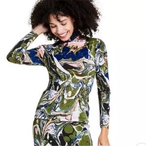 Rachel Comey x Target Marble Print Textured Long Sleeve‎ Turtleneck XS